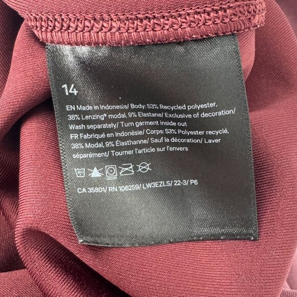 lululemon Perfectly Oversized Cropped Softstreme Sweatshirt Mulled Wine Size 14 - Picture 8 of 8